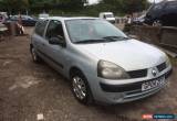 Classic 2004 RENAULT CLIO EXPRESSION 16V SILVER SPARES OR REPAIR for Sale