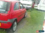 2001 VAUXHALL CORSA COMFORT DI RED 2 DOOR 1.7 ALLOY WHEELS for Sale