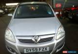 Classic L@@K 2009 VAUXHALL ZAFIRA EXCLUSIV SILVER.SPARES OR REPAIRS.LOW MILEAGE,L@@K for Sale