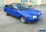 Classic 2000 VOLKSWAGEN GOLF CABRIOLET 1.6 SE BLUE SOFT TOP CONVERTIBLE Spares or Repair for Sale