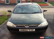 2002 VAUXHALL CORSA CLUB 16V GREEN for Sale