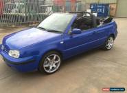 2000 VOLKSWAGEN GOLF CABRIOLET 1.6 SE BLUE SOFT TOP CONVERTIBLE Spares or Repair for Sale