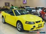 2002 Ford Mustang Cobra Yellow Manual 5sp M Convertible for Sale