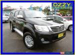 2012 Toyota Hilux KUN26R MY12 SR5 (4x4) Black Manual 5sp M Dual Cab Pick-up for Sale