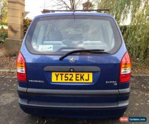 Classic 2002 VAUXHALL ZAFIRA 16V CLUB BLUE for Sale