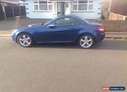 Mercedes-Benz Blue Metallic SLK 350 3.5 Auto Convertible with Navigation & FSH. for Sale