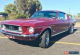 Classic 1968 Ford Mustang Burgundy Automatic 3sp A Fastback for Sale