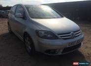 2007 57 REG VOLKSWAGEN GOLF PLUS SE TDI SILVER SPARES OR REPAIRS NON RUNNER for Sale