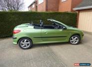 2003 PEUGEOT 206 CC GREEN 1.6 (only 69415 miles) Lovely Car. for Sale