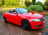 Red Audi A5 Cabriolet Convertible 2.0 TDI, Cambelt Done by Audi, Massive History for Sale