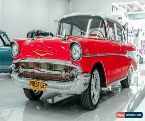 Classic 1957 Chevrolet Bel-Air Red Automatic A Sedan for Sale