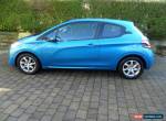 12 62 PEUGEOT 208 1.4 HDI ACTIVE - 3 DOOR =AZURE BLUE-BLACK CLOTH-105,000 MLS++ for Sale